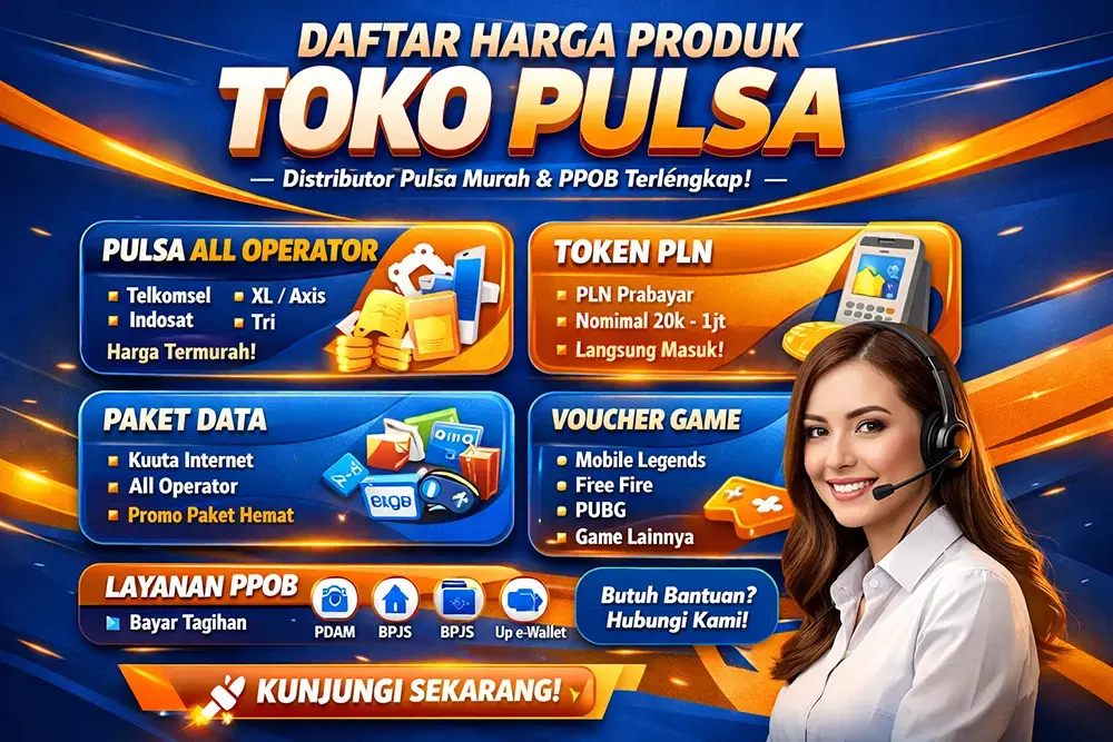 Daftar harga pulsa dan PPOB Toko Pulsa