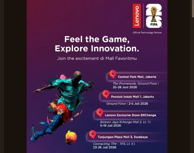 Lenovo Rilis Edisi Spesial FIFA World Cup 26, Cuma Tersedia di Indonesia!