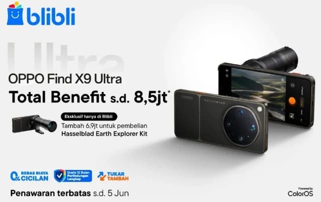 Dapatkan OPPO Find X9 Series di Blibli, Bonus hingga Rp8,5 Juta Menanti!